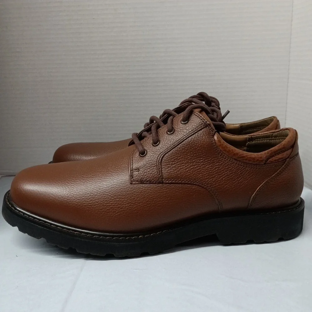 Dockers Shelter Mens 15 M Tan‎ Brown Leather Business Casual Oxford Shoes